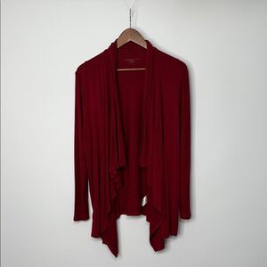 Coldwater Creek Rich Red Open Front Cardigan Size Large